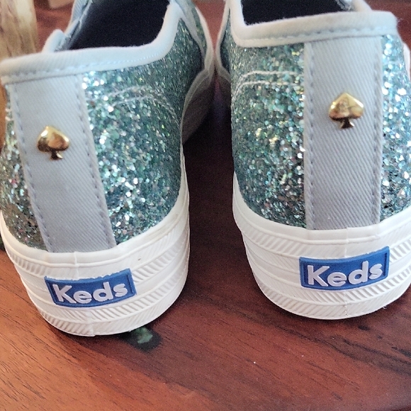 Kate Spade Sparkling Teal Slip-On Sneakers - Picture 5 of 13
